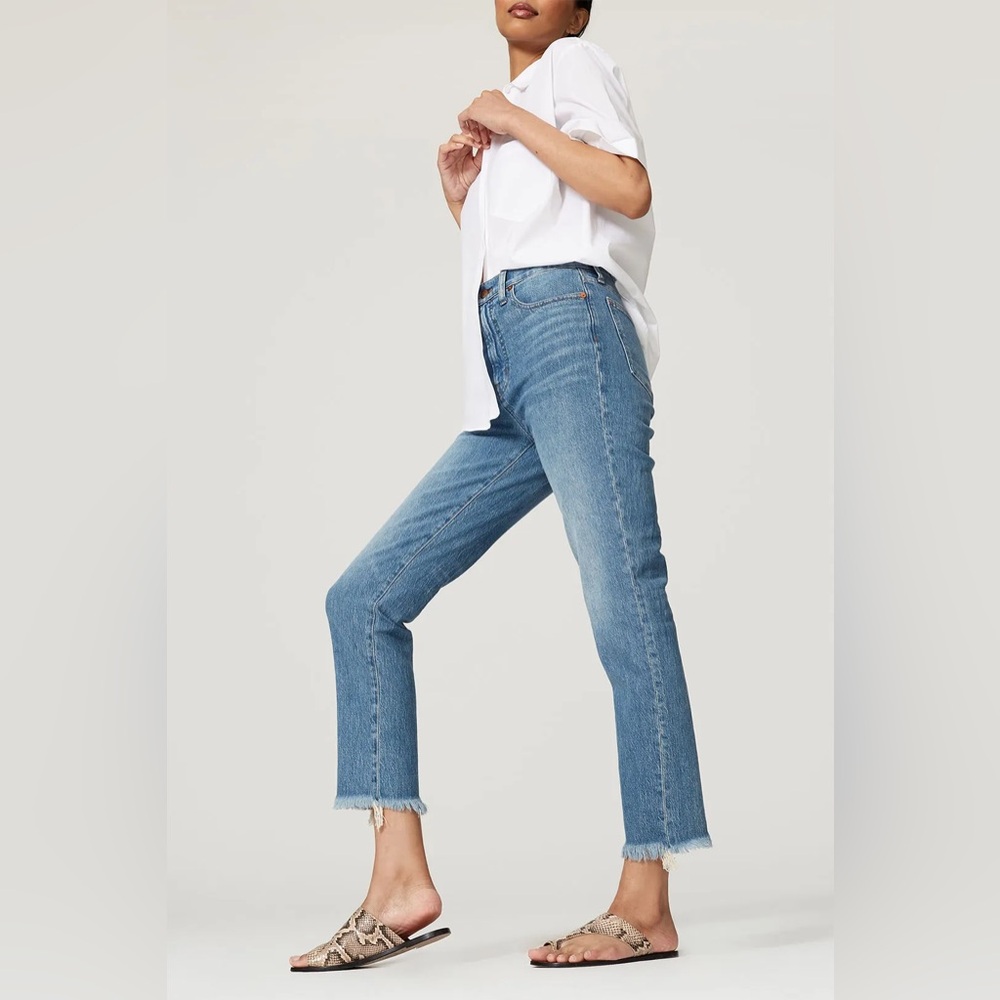 Madewell The Perfect Vintage Crop Jean Raw Hem High Rise